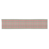 Crisp Red en Green Checks Korte Tafelloper (Horizontaal)