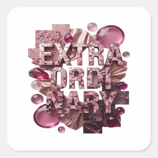 Crisp Roze EXTRAORDINARY Sticker Motief (Voorkant)