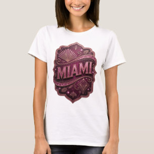 Crisp Roze MIAMI Grafische T-shirt