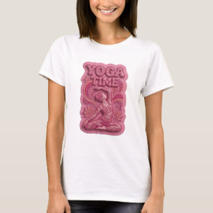 Crisp Roze YOGA TIME Slogan T-shirt