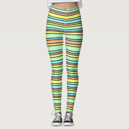 Crisp Sherbet Stripes Leggings