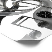 Crisp Silver MUSIC IN MOTION Slogan Design Poster (Hoek)