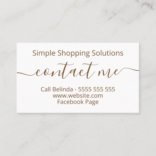 Crisp White en Boho Floral Antler Personal Shopper Visitekaartje (Achterkant)