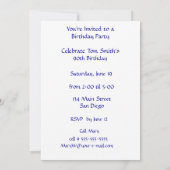 Crisp White Orchids Birthday Party 90 Kaart (Achterkant)