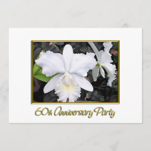 Crisp White Orchids Jubileum Party 60 Kaart