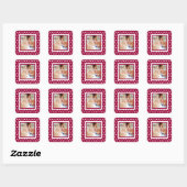 Crisp White Polkadot Pattern Vierkante Sticker (Vel)