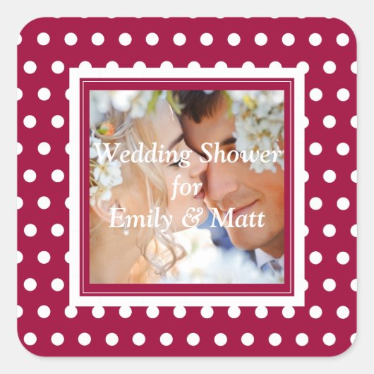 Crisp White Polkadot Pattern Vierkante Sticker (Voorkant)