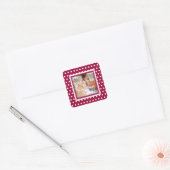 Crisp White Polkadot Pattern Vierkante Sticker (Envelop)