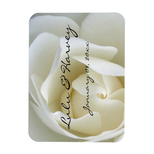 Crisp White Rose Magneet (Verticaal)