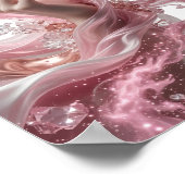 Crisp Zilver ABSTRACTE KUNST Grafisch ontwerp v2 Poster (Hoek)