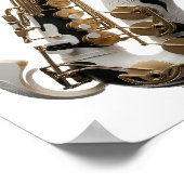 Crispe Zilveren ABSTRACTE KUNST Modeprint Poster (Hoek)