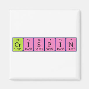 Crispin periodieke table name magnet