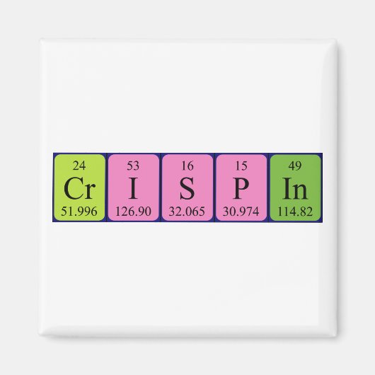 Crispin periodieke table name magnet (Voorkant)