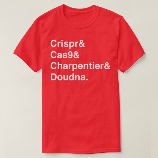 Crispr Cas9 Charpentier Doudna Nobelprijs T-shirt (Design voorkant)