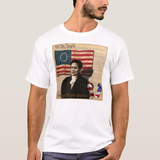 Crispus Attucks American Black War Hero 1770 T-shirt (Voorkant)