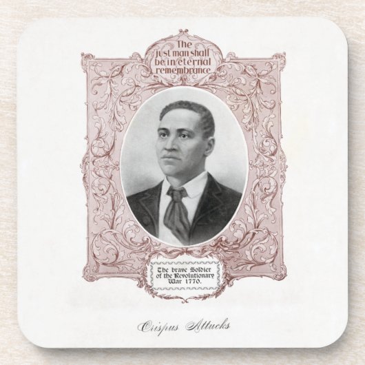 Crispus Attucks: Martelaar van de Amerikaanse Revo Bier Onderzetter (Voorkant)