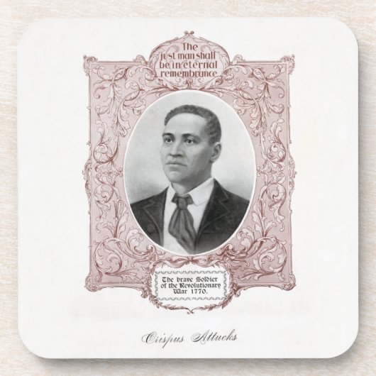 Crispus Attucks: Martelaar van de Amerikaanse Revo Bier Onderzetter (Voorkant)