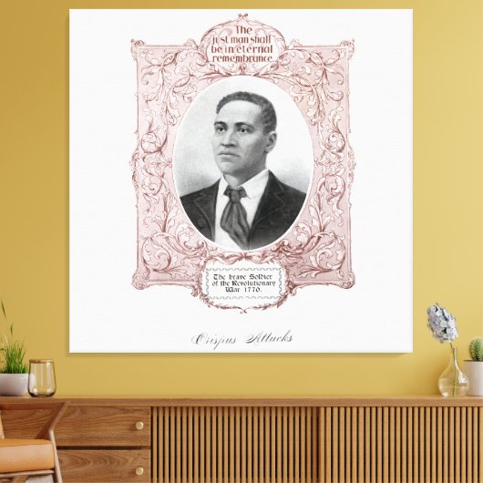 Crispus Attucks: Martelaar van de Amerikaanse Revo Canvas Afdruk (Insitu (Woonkamer))