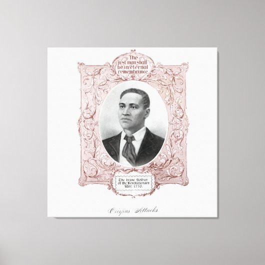 Crispus Attucks: Martelaar van de Amerikaanse Revo Canvas Afdruk (Voorkant)