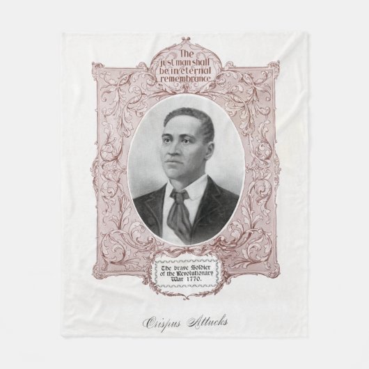 Crispus Attucks: Martelaar van de Amerikaanse Revo Fleece Deken (Voorkant)