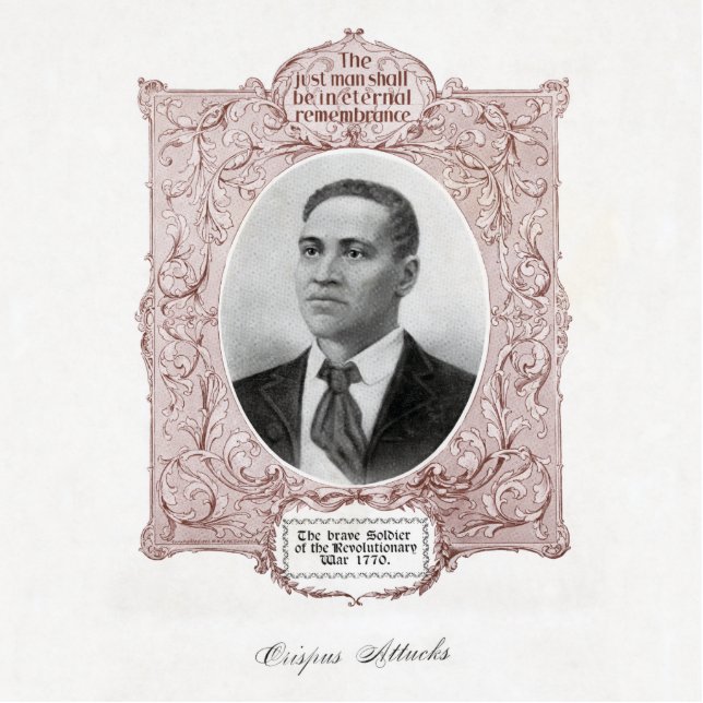 Crispus Attucks: Martelaar van de Amerikaanse Revo Fotobeeldje Ornament (Voorkant)