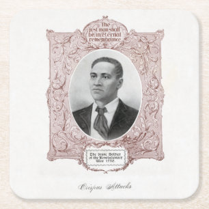 Crispus Attucks: Martelaar van de Amerikaanse Revo Kartonnen Onderzetters