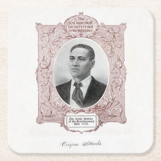 Crispus Attucks: Martelaar van de Amerikaanse Revo Kartonnen Onderzetters (Voorkant)