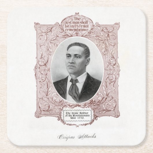Crispus Attucks: Martelaar van de Amerikaanse Revo Kartonnen Onderzetters (Voorkant)