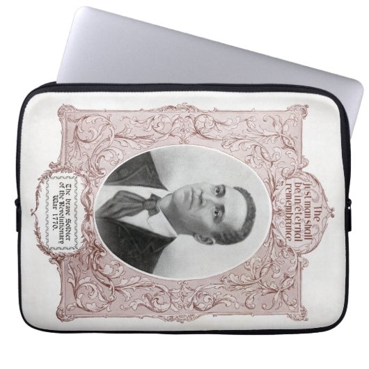 Crispus Attucks: Martelaar van de Amerikaanse Revo Laptop Sleeve (Voorkant)