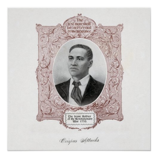 Crispus Attucks: Martelaar van de Amerikaanse Revo Perfect Poster (Voorkant)