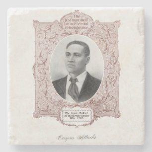 Crispus Attucks: Martelaar van de Amerikaanse Revo Stenen Onderzetter