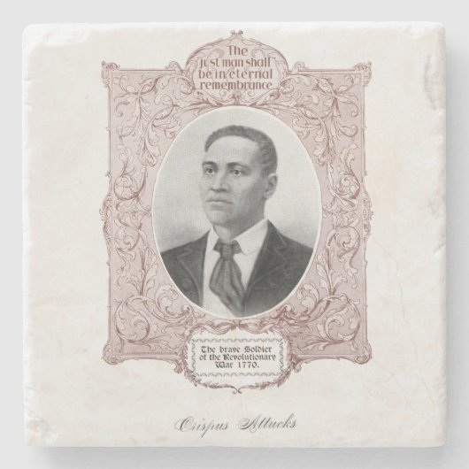 Crispus Attucks: Martelaar van de Amerikaanse Revo Stenen Onderzetter (Voorkant)