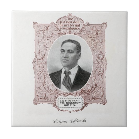 Crispus Attucks: Martelaar van de Amerikaanse Revo Tegeltje (Voorkant)