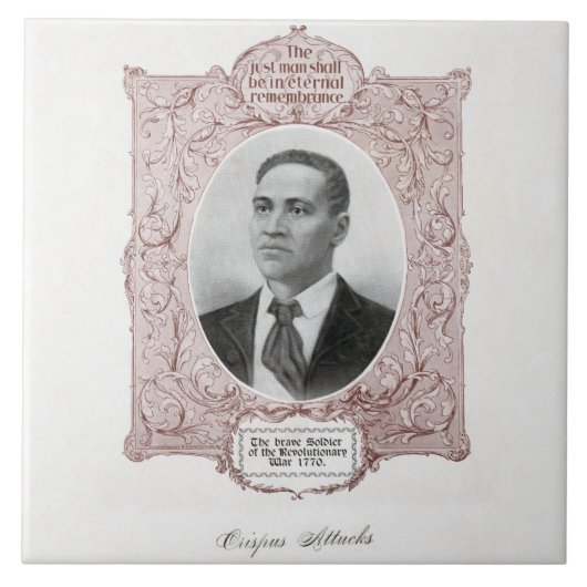 Crispus Attucks: Martelaar van de Amerikaanse Revo Tegeltje (Voorkant)