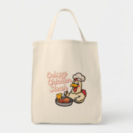 Crispy Chicken Steak Schattigee Cartoon Voedsel Pu Tote Bag