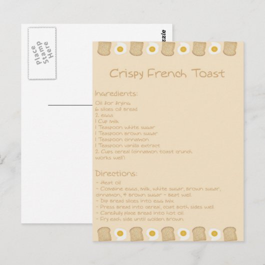 Crispy French Toast Briefkaart (Voorkant / Achterkant)