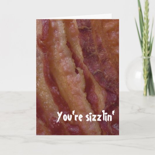 Crispy Fried Bacon Valentijnsdag Card Feestdagen Kaart (Voorkant)