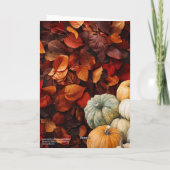 Crispy Leaves Bijbel Psalm 100:4 Gelukkig Thanksgi Kaart (Achterkant)