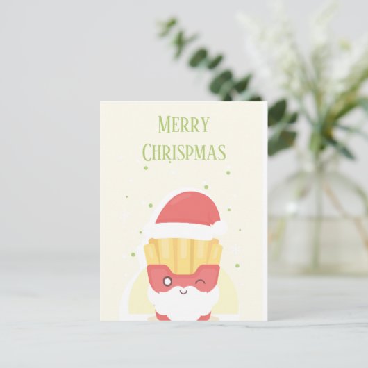 Crispy Patties Merry Chrispmas Briefkaart (Staand voorkant)