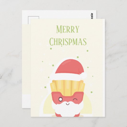 Crispy Patties Merry Chrispmas Briefkaart (Voorkant / Achterkant)