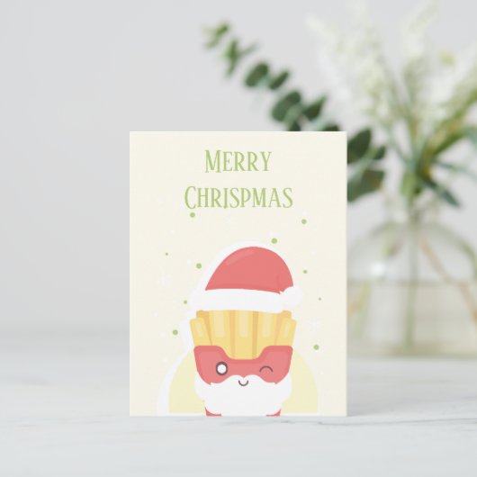 Crispy Patties Merry Chrispmas Briefkaart (Staand voorkant)