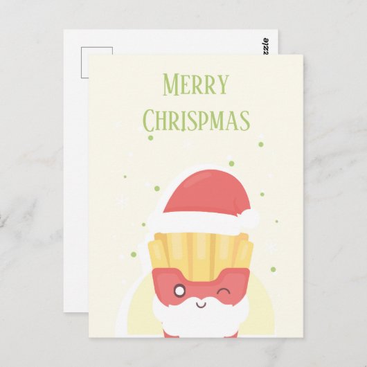 Crispy Patties Merry Chrispmas Briefkaart (Voorkant / Achterkant)