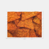 Crispy Tortilla Nacho Chips Fotografie Dekbed Fleece Deken (Voorkant (Horizontaal))