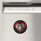 Criss Cross Perfect Heart Sjabloon Magneet (Insitu (Vaatwasser))