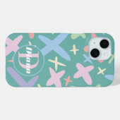 Crisscross Doodle Patroon Kleurrijke naam Case-Mate iPhone Case (Achterkant (horizontaal))