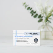 Crisscross Pipes Lines Water Drop Pool Service Visitekaartje (Staand voorkant)