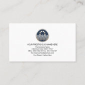 Crisscross Pipes Lines Water Drop Pool Service Visitekaartje (Achterkant)