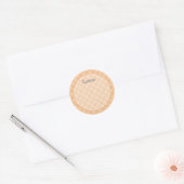 CrissCross Texture U Kies kleur/voedselopslagetike Ronde Sticker (Envelop)