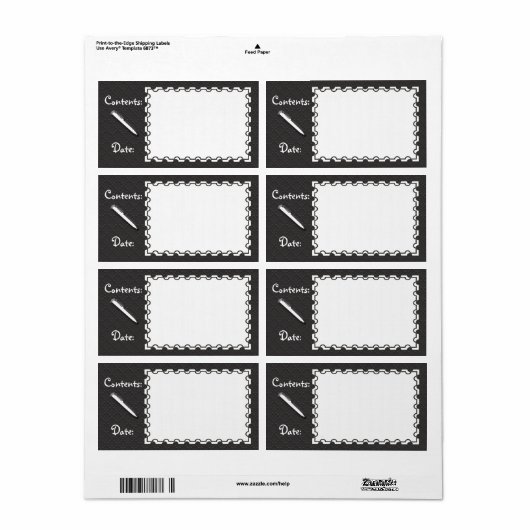 CrissCross U kiest kleur/voedsel & opslagetiketten Etiket (Full Sheet)