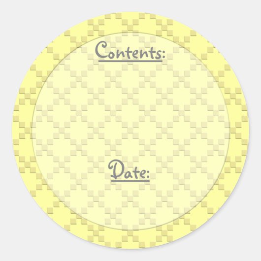 CrissCross U kiest kleur/voedsel & opslagetiketten Ronde Sticker (Voorkant)